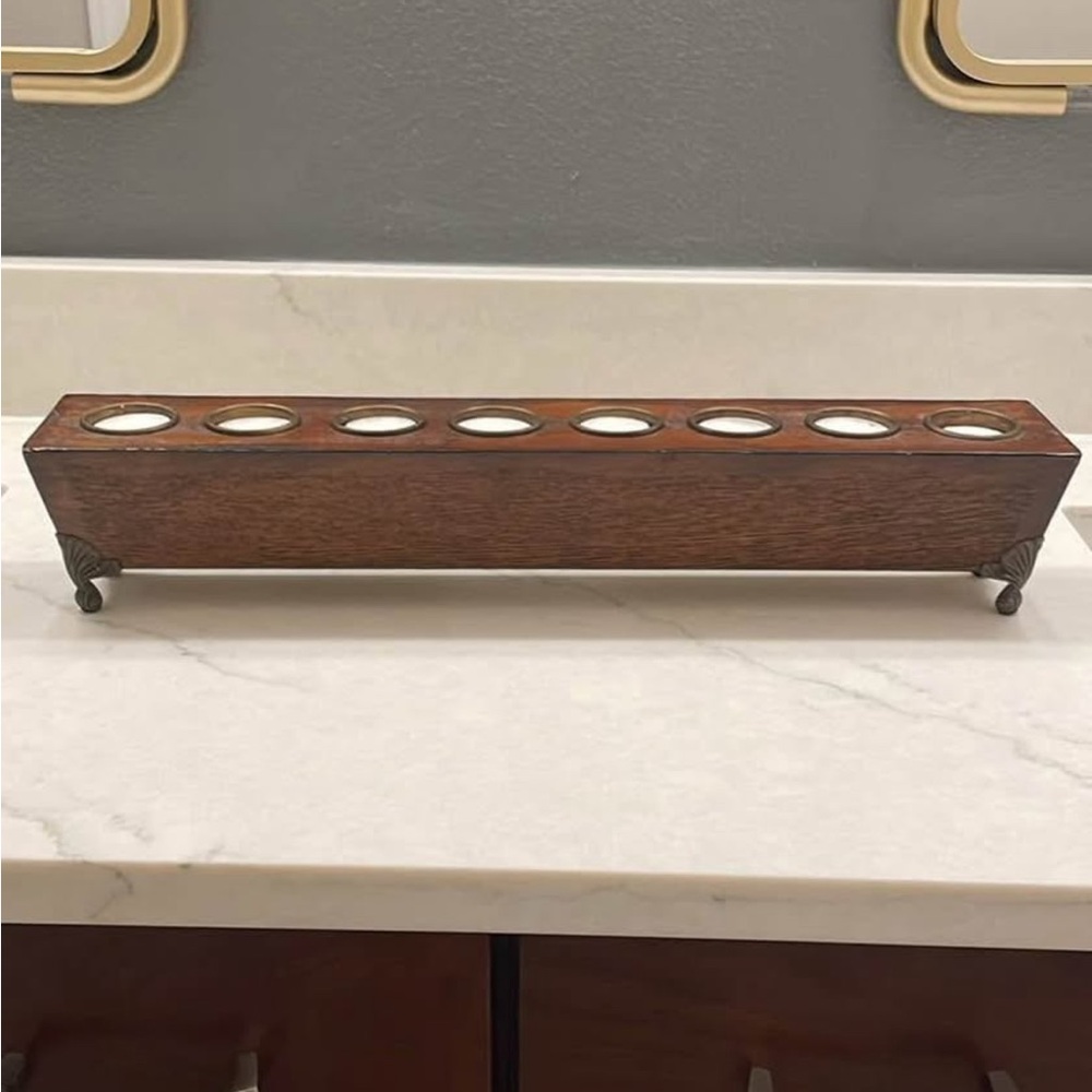 Wooden Vintage 8 Candle Holder
